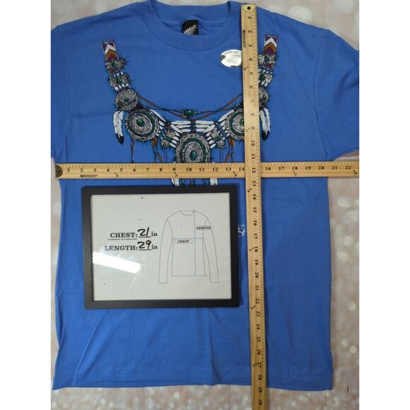 Vintage Diamond Dust Women’s Size L Las Vegas Tribal Design Single Stitch Tee - Picture 11 of 12